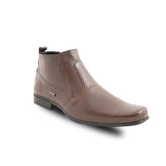 Chamda Men’s Brown Formal Leather Ankle Boots