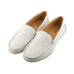 Chamda Women’s White Slip-On Loafers