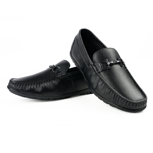 Chamda Men’s Black Horsebit Loafers