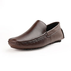 Chamda Men’s Brown Leather Slip-On Loafers