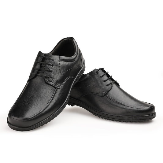 Chamda Men’s Black Formal Leather Lace-Up Shoes