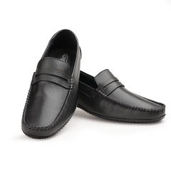 Chamda Men’s Premium Leather Loafers – Black