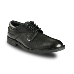 Chamda Black Genuine Leather Formal Lace-Up Shoes for Men