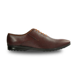 Chamda Men’s Brown Formal Leather Lace-Up Shoes
