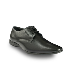 Chamda Black Leather Lace-Up Formal Shoes for Men