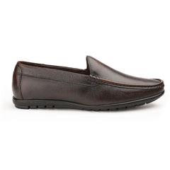 Chamda Men’s Brown Formal Leather Slip-On Shoes