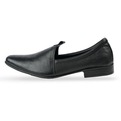 Chamda Men’s Black Formal Leather Slip-On Shoes