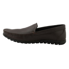 Chamda Men’s Dark Brown Slip-On Leather Loafers