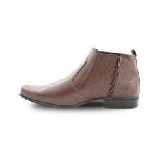 Chamda Men’s Brown Formal Leather Ankle Boots