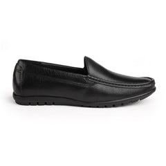 Chamda Men’s Black Formal Leather Slip-On Shoes