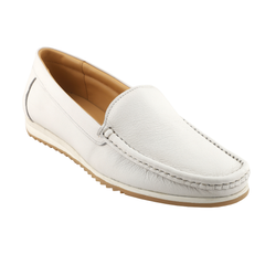Chamda Women’s White Slip-On Loafers