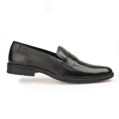 Chamda Men’s Black Formal Leather Penny Loafers