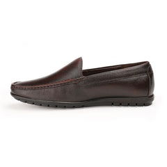 Chamda Men’s Brown Formal Leather Slip-On Shoes