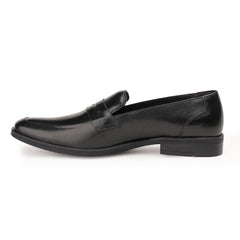 Chamda Men’s Black Formal Leather Penny Loafers