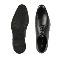 Chamda Men’s Black Formal Genuine Leather Lace-Up Shoes