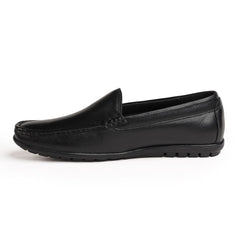 Chamda Men’s Black Formal Leather Slip-On Shoes