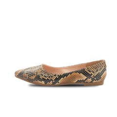 Chamda Women’s Snake Print Ballet Flats