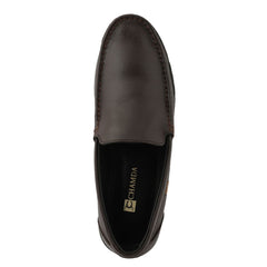 Chamda Men’s Dark Brown Slip-On Leather Loafers