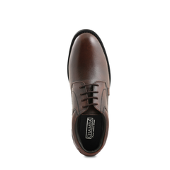 Chamda Classic Dark Brown Genuine Leather Lace-Up Formal Derby Shoes