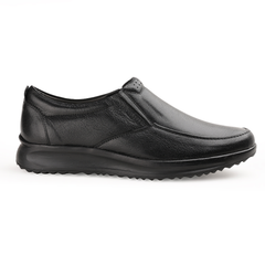 Chamda Men’s Classic Slip-On Genuine Leather Formal Shoes – Black