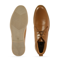 Chamda Men’s Tan Leather Ankle Boots