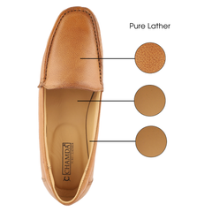 Chamda Women’s Brown Slip-On Loafers