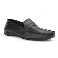 Chamda Men’s Premium Leather Loafers – Black