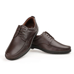 Chamda Men’s Dark Brown Formal Leather Lace-Up Shoes