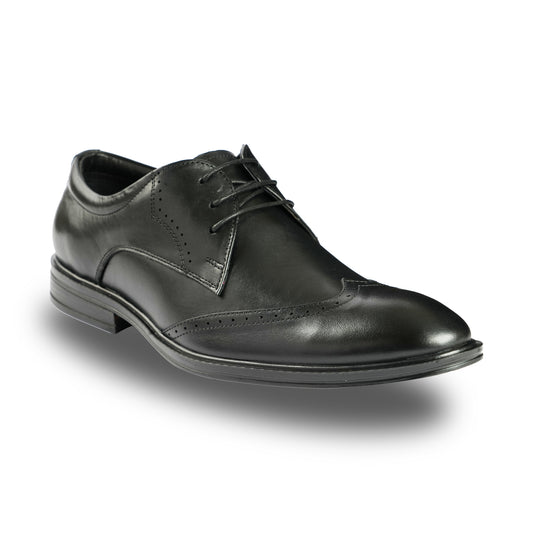Chamda Men’s Black Formal Leather Lace-Up Shoes
