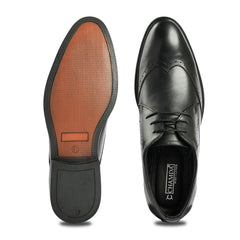 Chamda Men’s Black Formal Leather Lace-Up Shoes