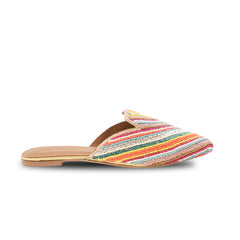 Chamda Women’s Multicolor Hand-Beaded Slip-On Mules
