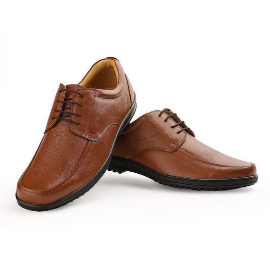 Chamda Men’s Brown Formal Leather Lace-Up Shoes