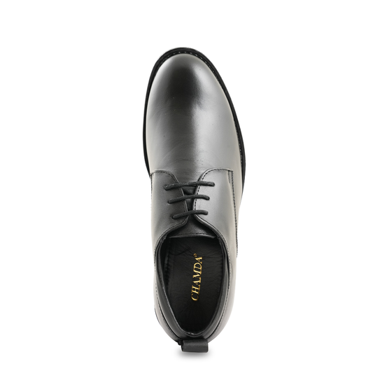 Chamda Classic Black Leather Lace-Up Formal Shoes