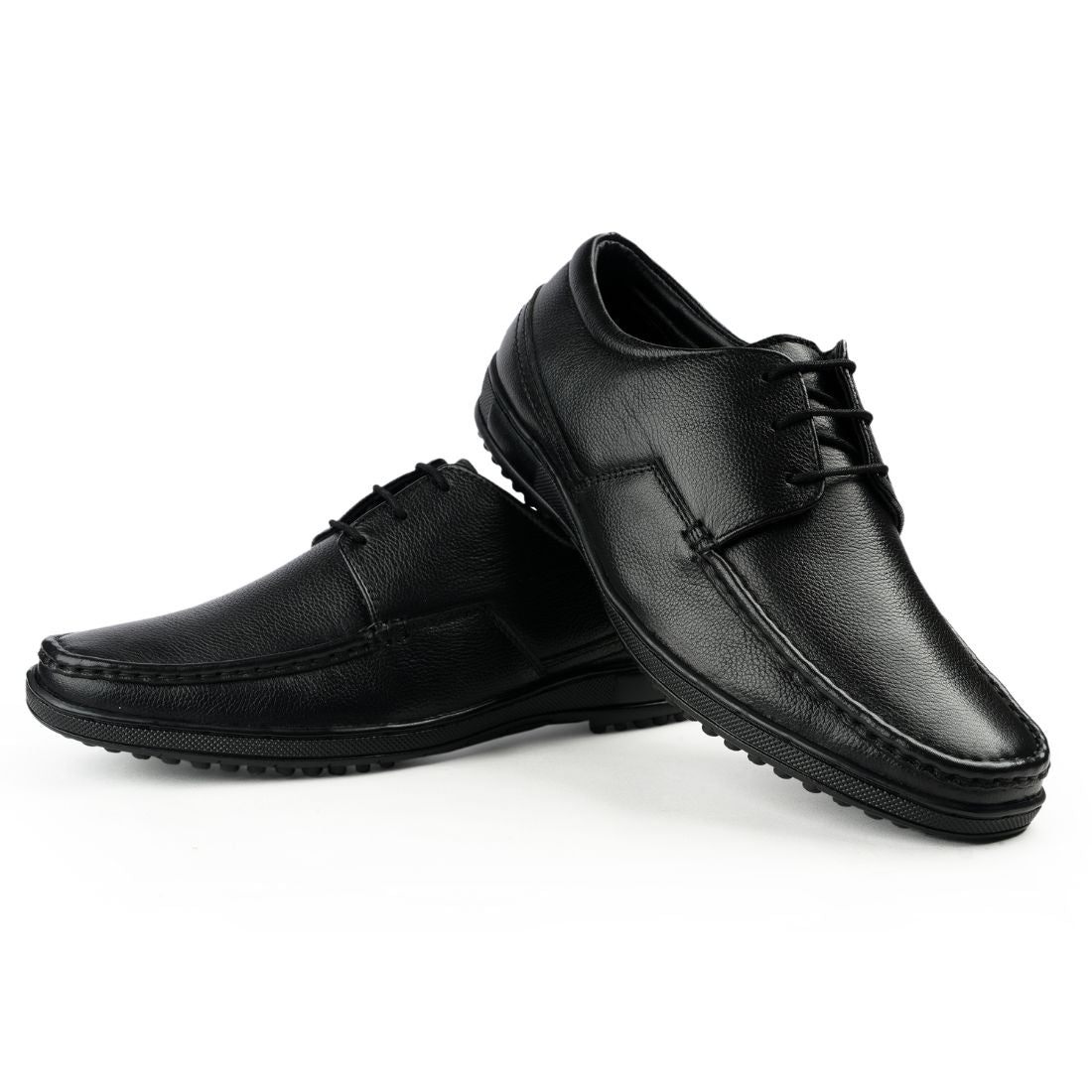 Chamda Men’s Black Formal Leather Lace-Up Shoes