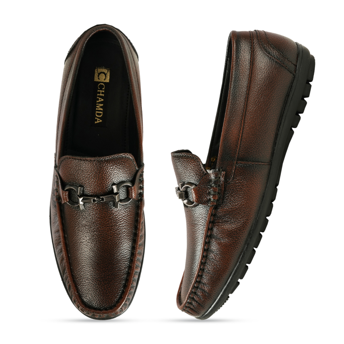 Chamda Men’s Dark Brown Horsebit Loafers