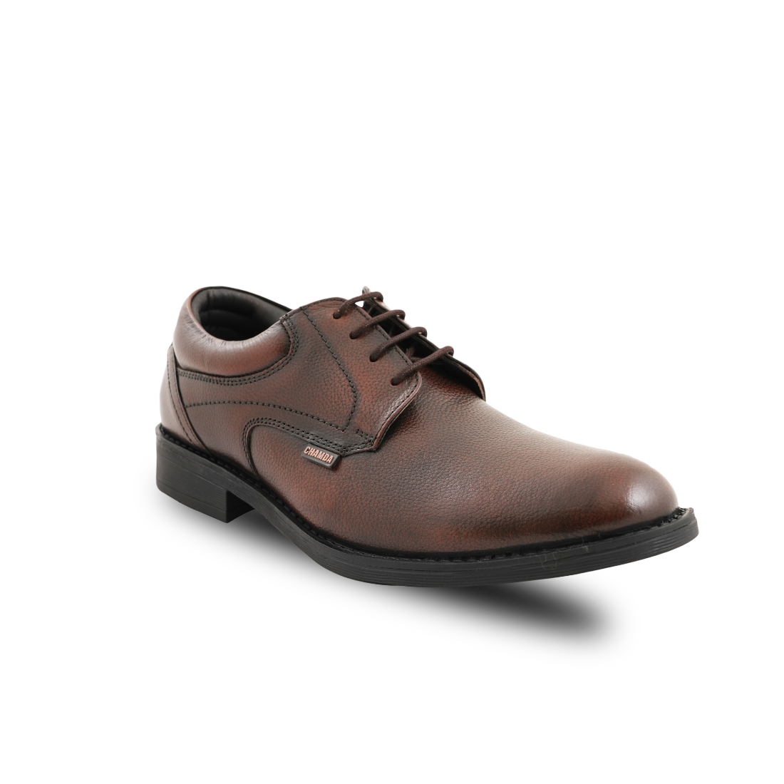 Chamda Classic Dark Brown Leather Lace-Up Formal Shoes