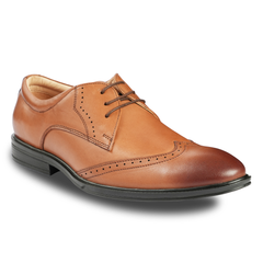 Chamda Men’s Tan Brown Formal Leather Lace-Up Shoes