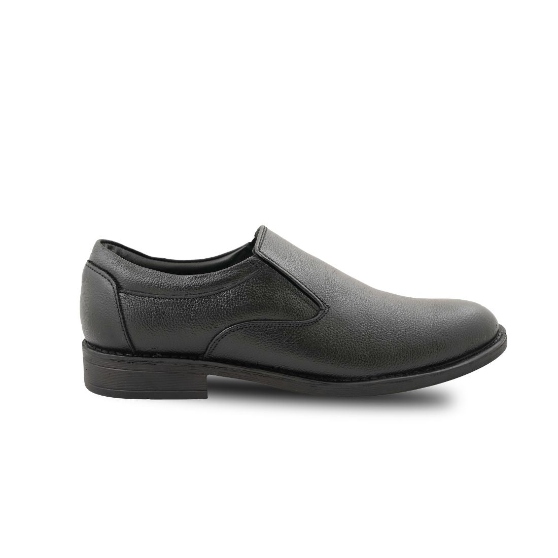 Chamda Men’s Black Formal Leather Slip-On Loafers