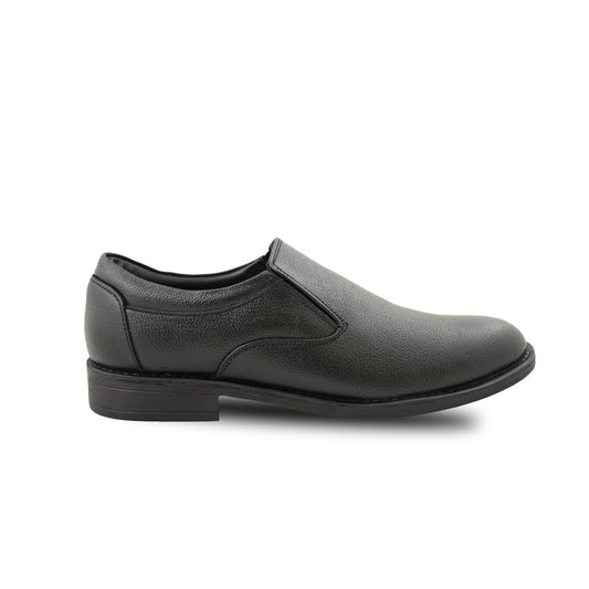 Chamda Men’s Black Formal Leather Slip-On Loafers