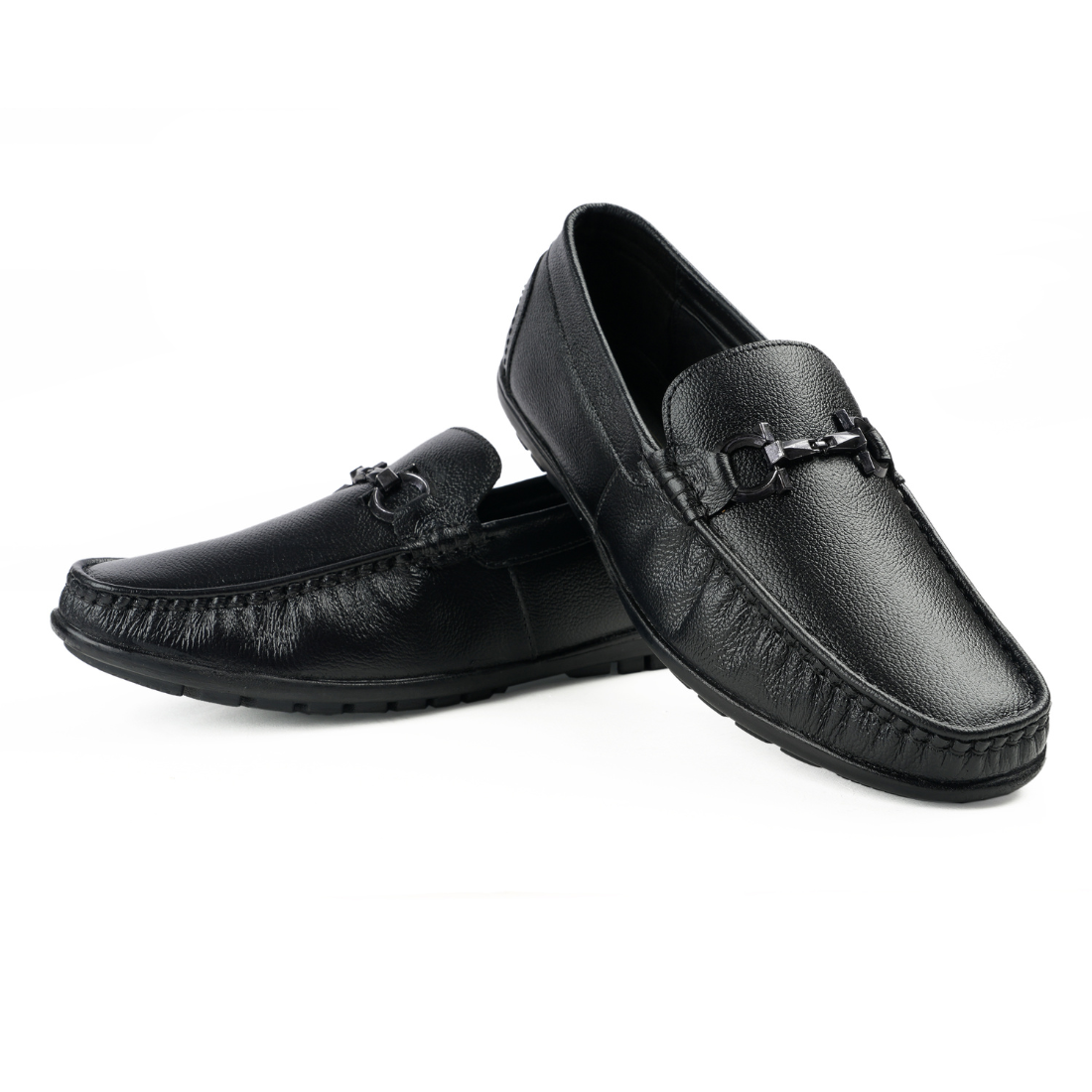 Chamda Men’s Black Horsebit Loafers