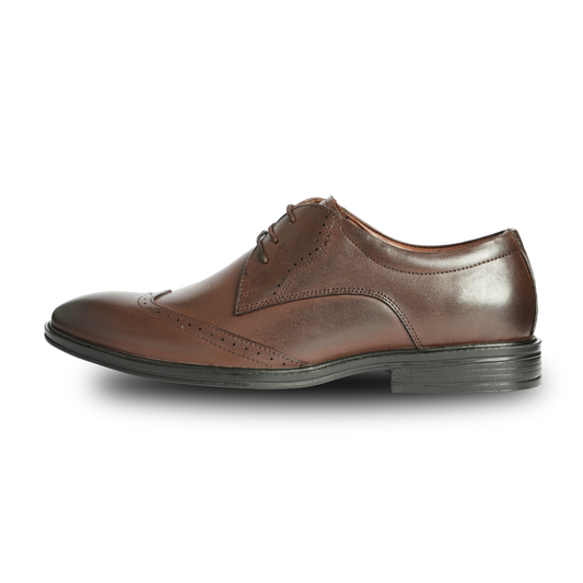 Chamda Men’s Brown Formal Leather Lace-Up Shoes