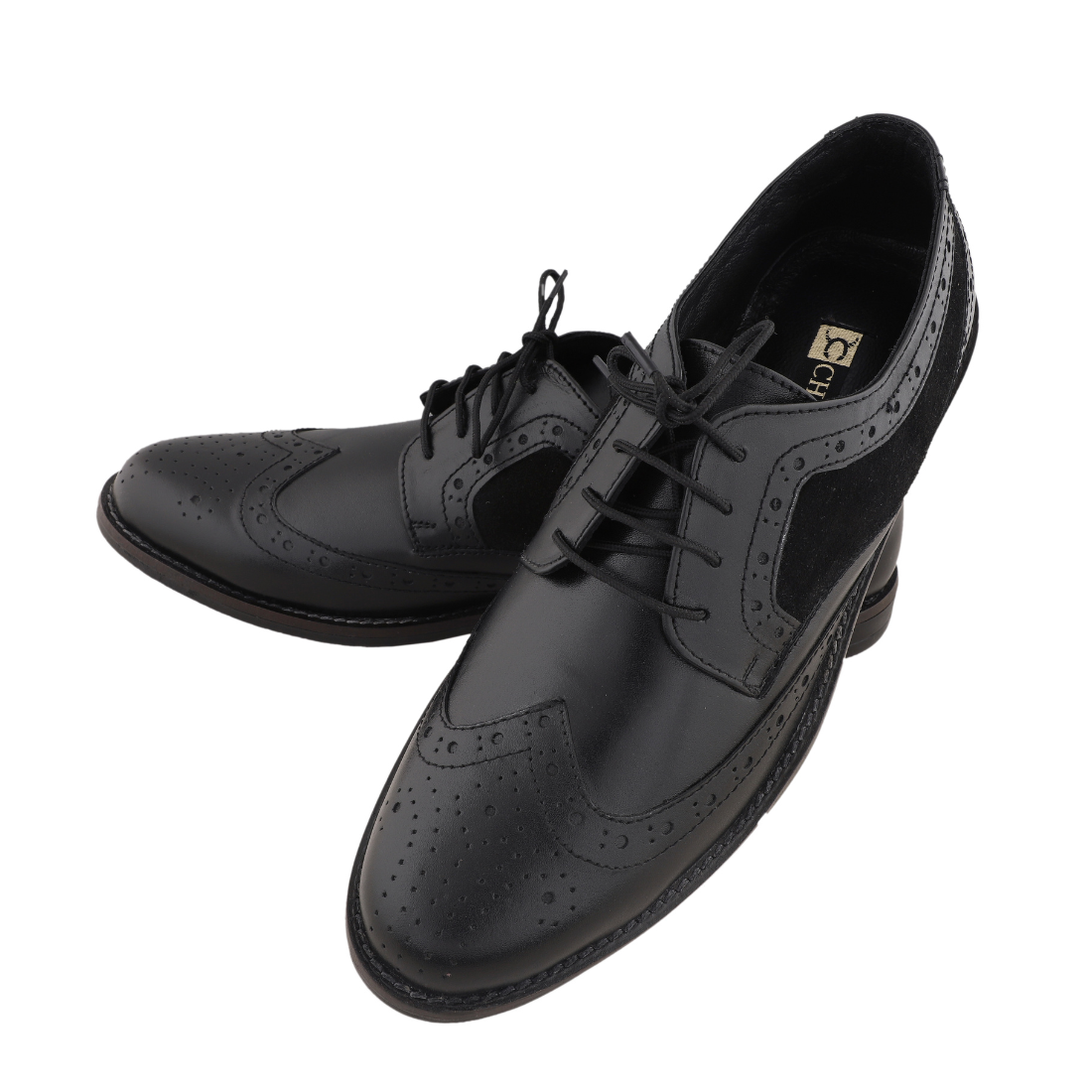 Chamda Premium Leather Brogue Lace-Up Formal Shoes for Men