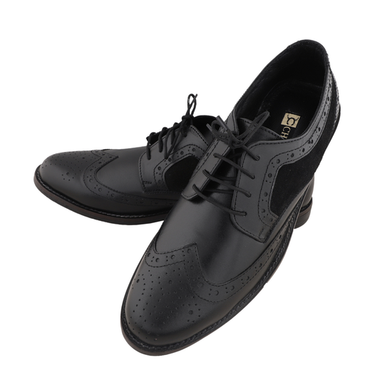 Chamda Premium Leather Brogue Lace-Up Formal Shoes for Men