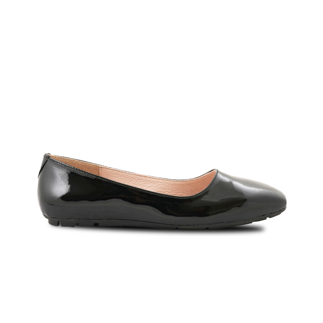 Chamda Women’s Black Patent Finish Ballet Flats