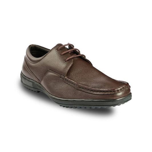 Chamda Men’s Dark Brown Formal Leather Lace-Up Shoes