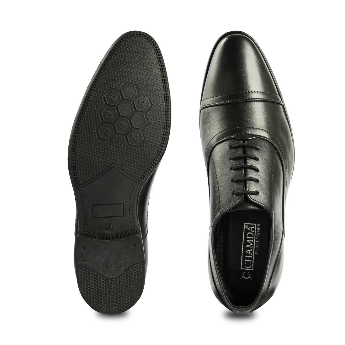 Chamda Men’s Classic Genuine Leather Formal Lace-Up Shoes