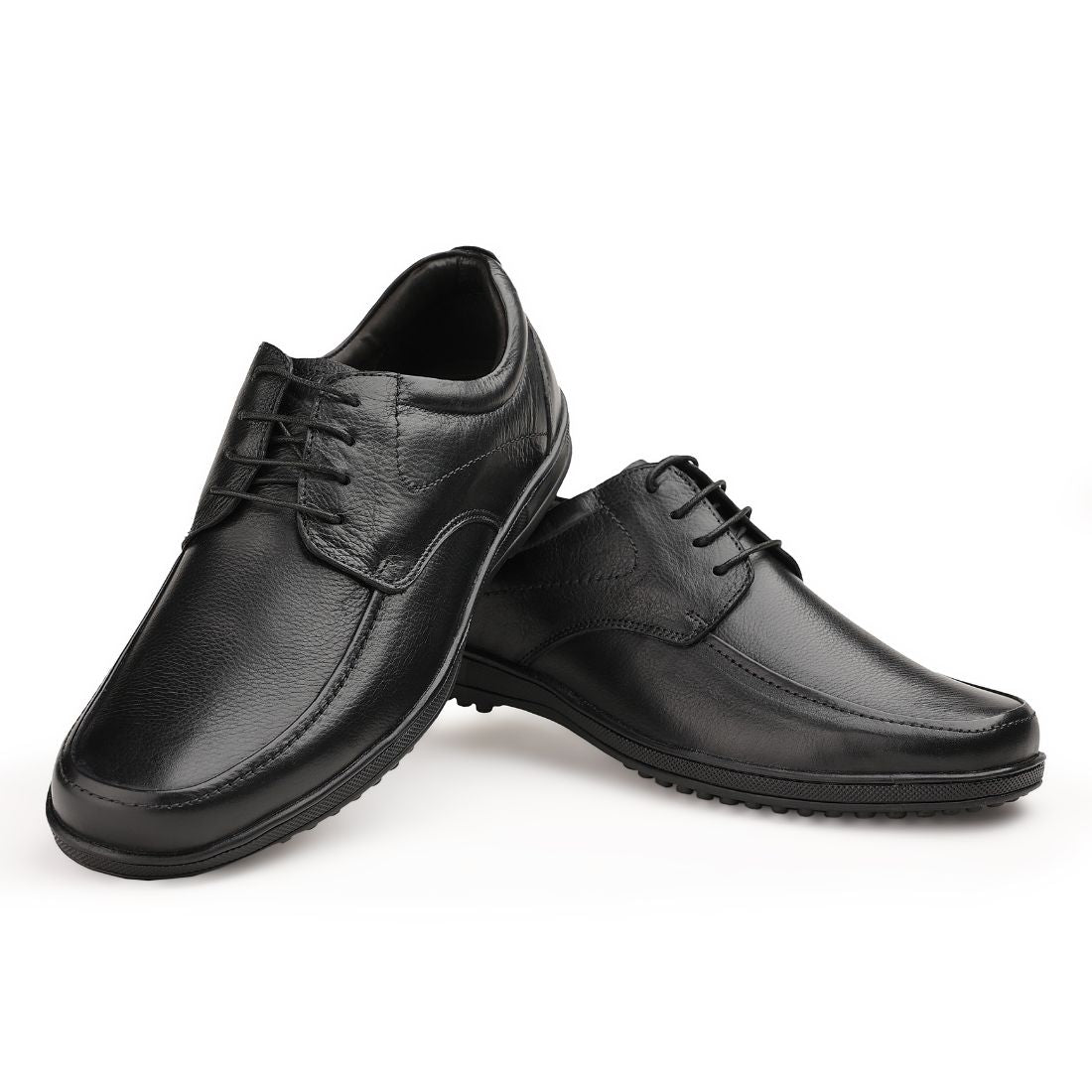 Chamda Men’s Black Formal Leather Lace-Up Shoes