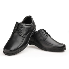 Chamda Men’s Black Formal Leather Lace-Up Shoes