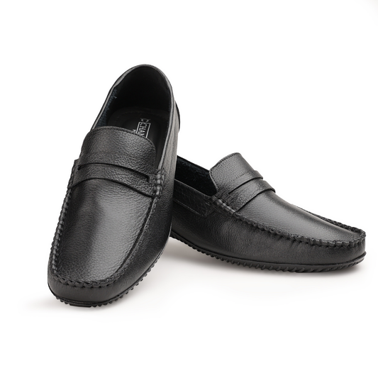 Chamda Men’s Premium Leather Loafers – Black