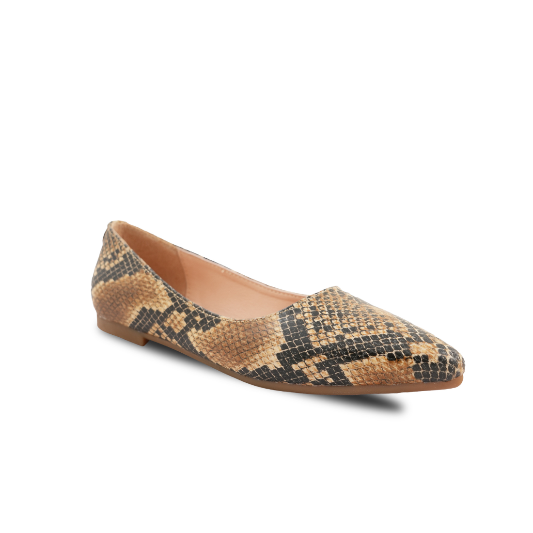 Chamda Women’s Snake Print Ballet Flats